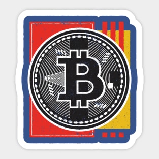 Bitcoin Logo Abstract Crypto Merch Sticker